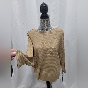 Alfani Sweater Gold with Glimmer Women's Sweater PXL